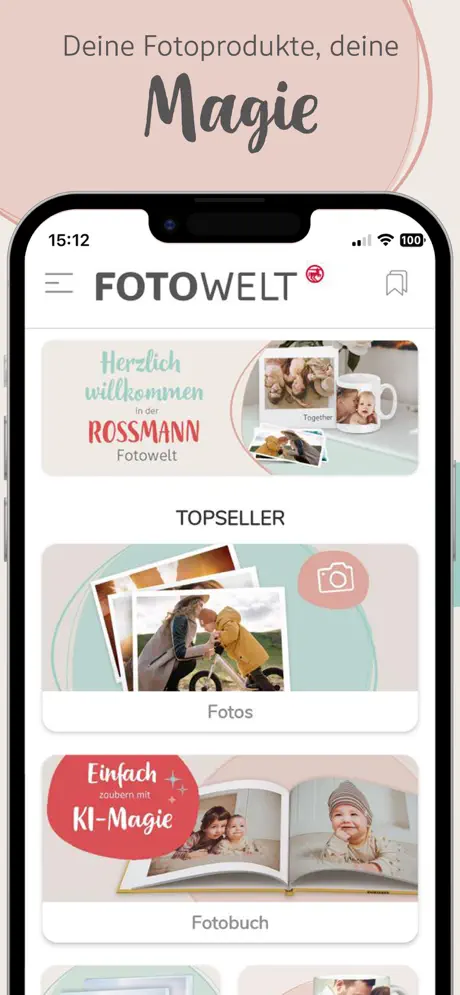 Rossmann Fotowelt app screenshot